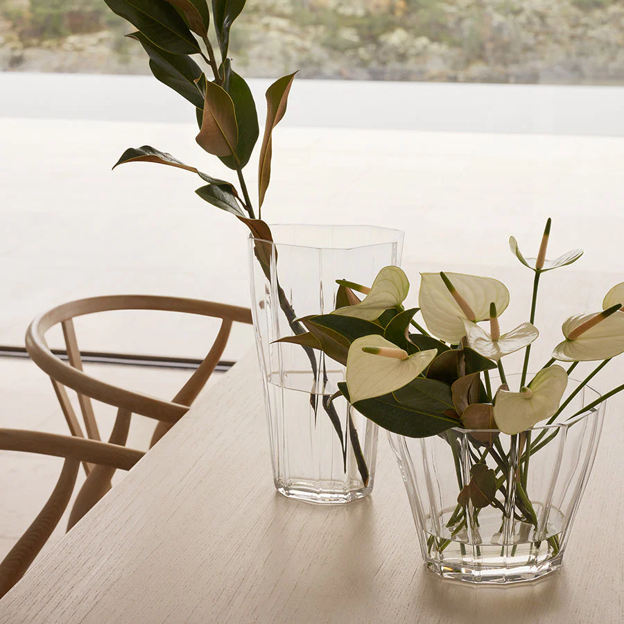 Orrefors Reed Vase Clear Low - Image 4