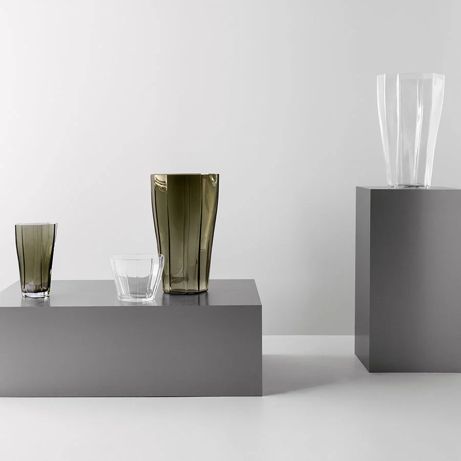 Orrefors Reed Vase Clear Low - Image 6