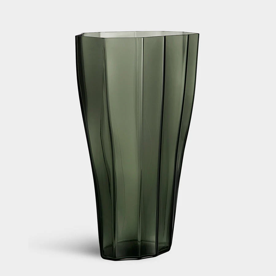 Orrefors Reed Vase Moss Green Large - Image 2
