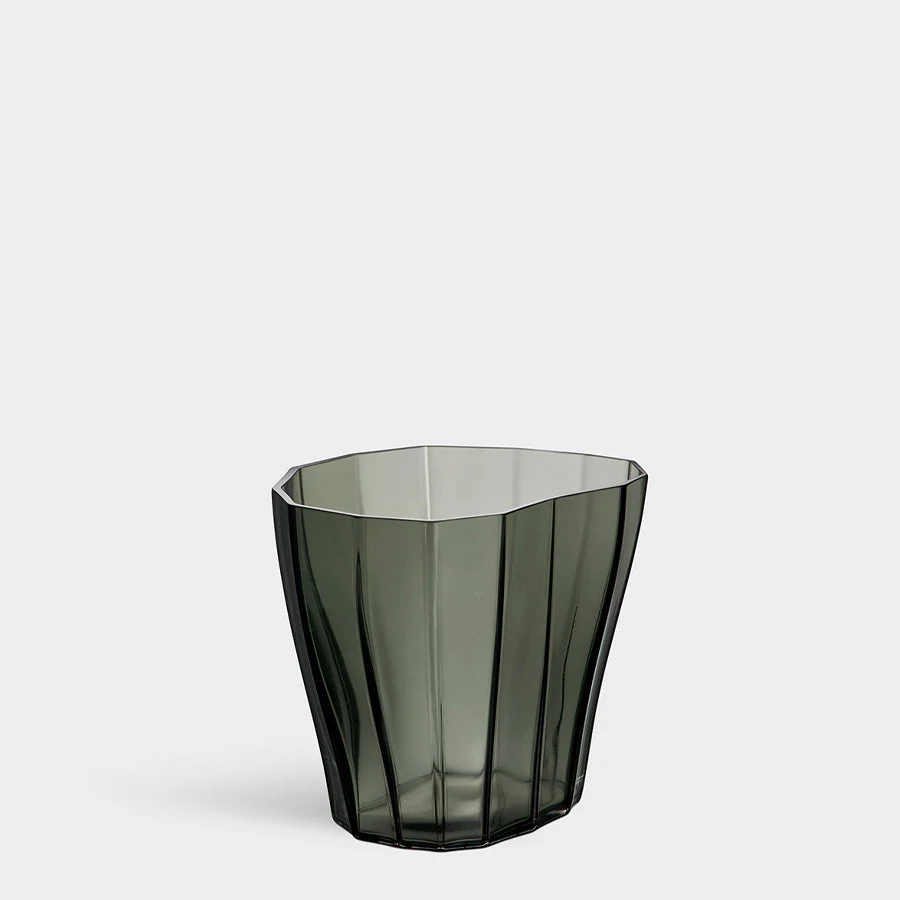Orrefors Reed Vase Moss Green Low - Image 2