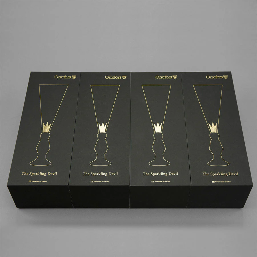 Orrefors Sparkling Devil Champagne Blue - Image 5