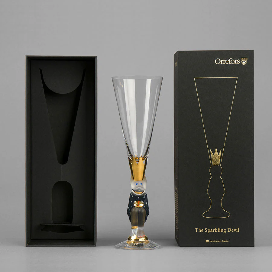 Orrefors Sparkling Devil Champagne Clear - Image 3