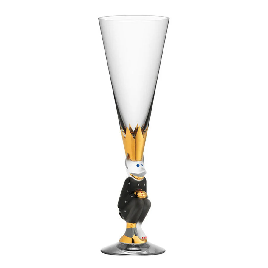 Orrefors Sparkling Devil Champagne Dark Gray - Image 2