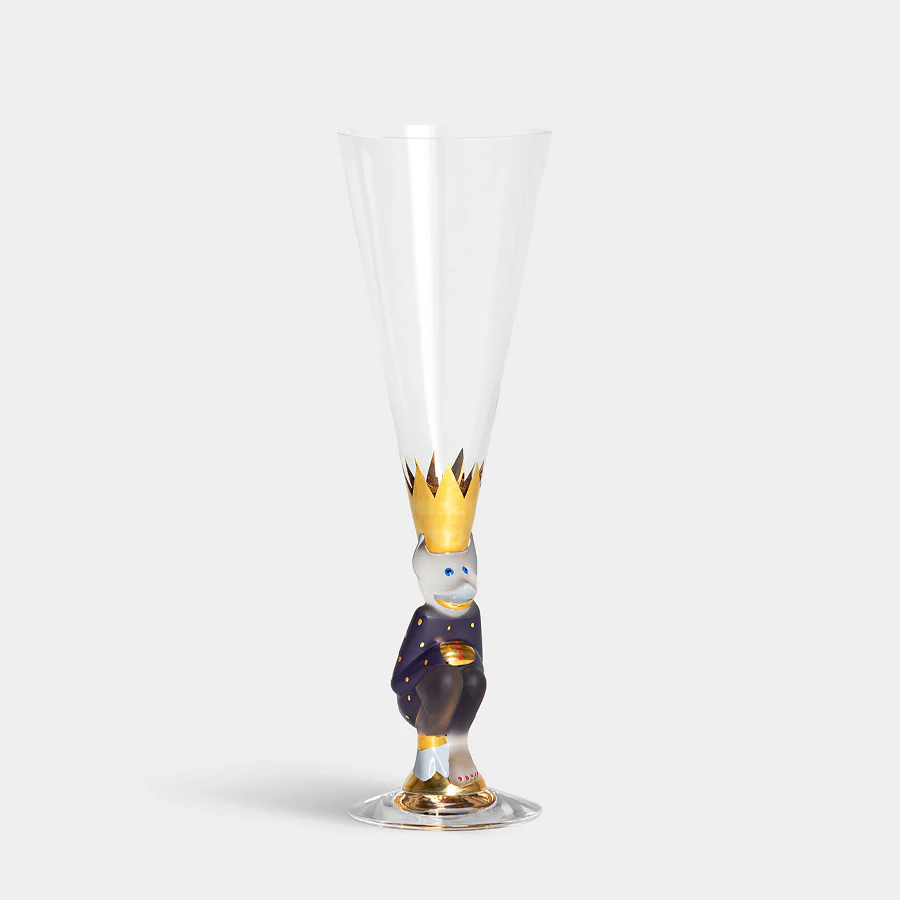 Orrefors Sparkling Devil Champagne Purple