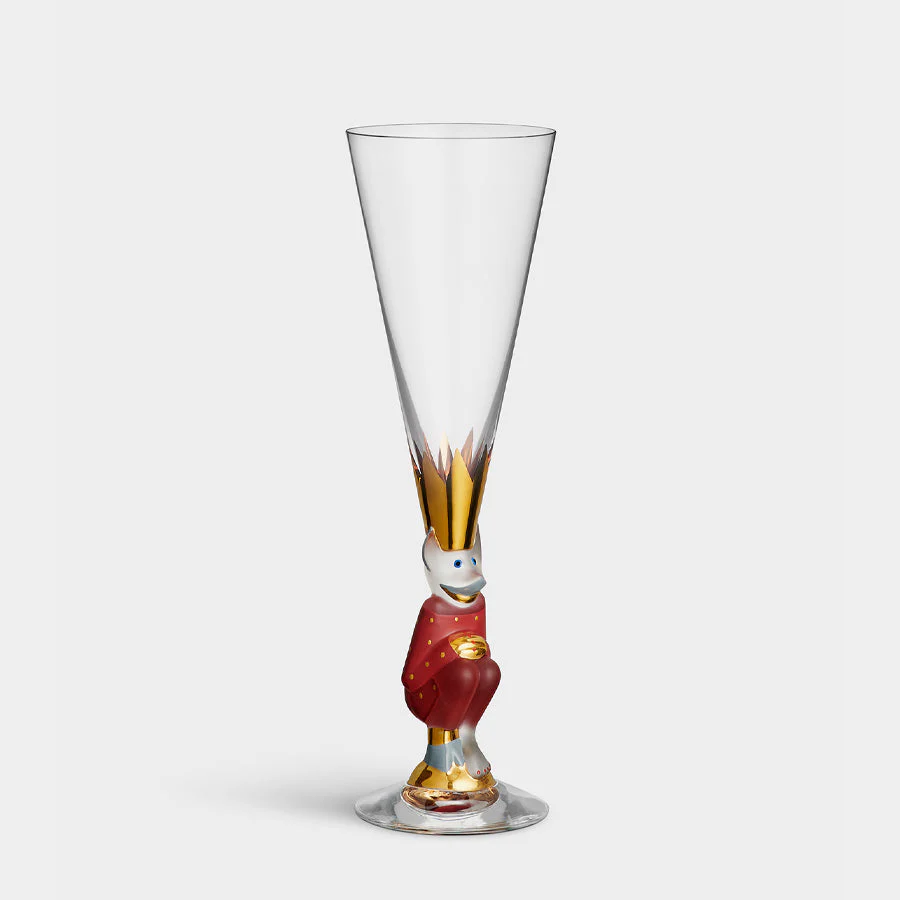 Orrefors Sparkling Devil Champagne Red