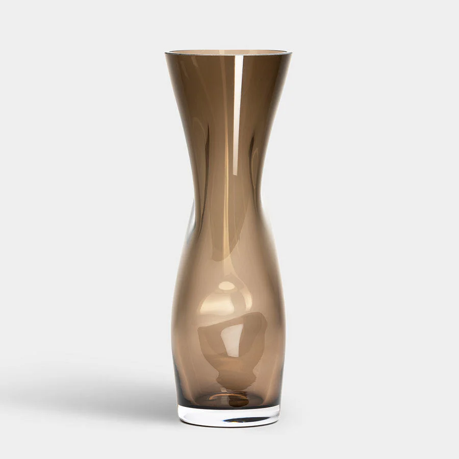 Orrefors Squeeze Smokey Brown Vase Tall - Image 2
