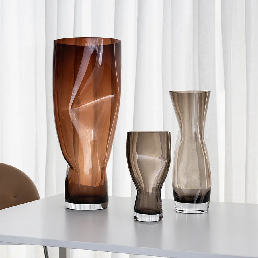 Orrefors Squeeze Vase Sunset Brown XL - Image 5