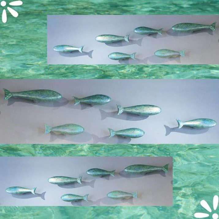 Pesce Wall Art Large by Viz Glass 7641BIR - Image 4
