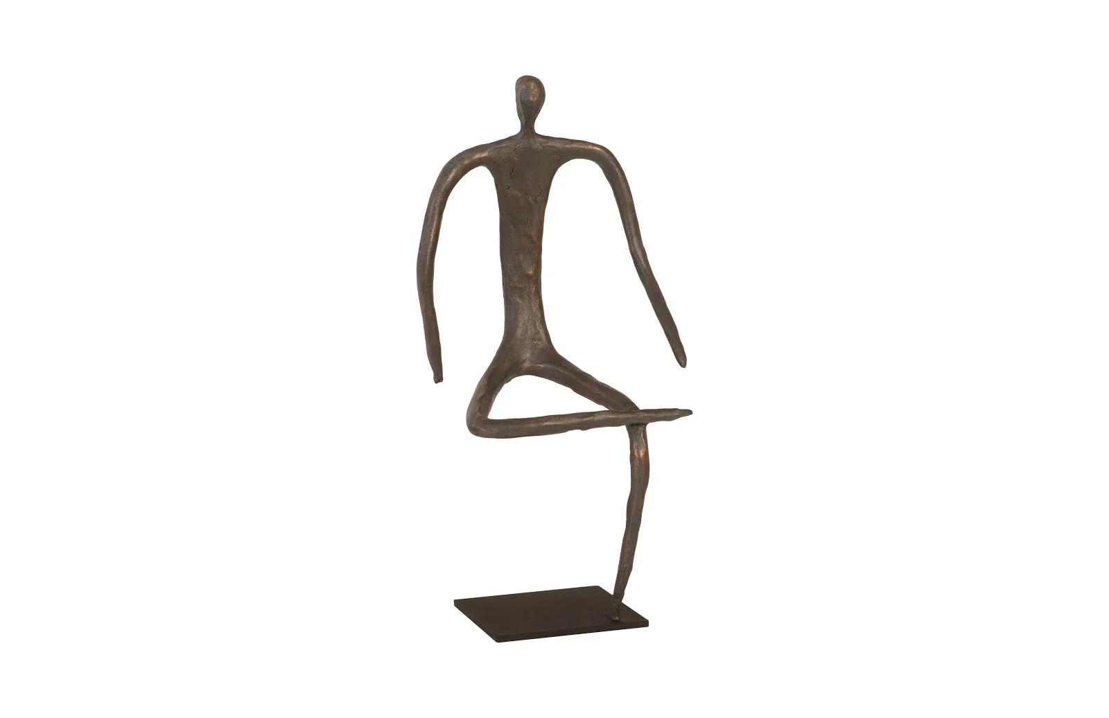Phillips Collection Abstract Figure on Metal Base, Bronze Finish, Leg Folded