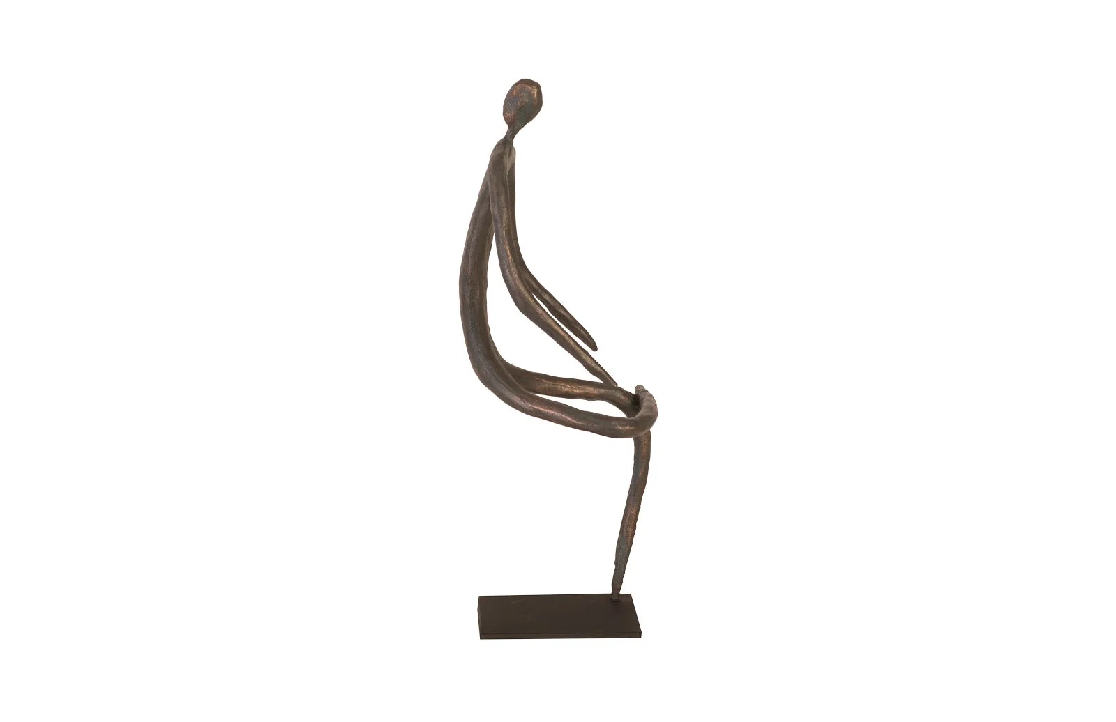 Phillips Collection Abstract Figure on Metal Base, Bronze Finish, Leg Folded - Image 3