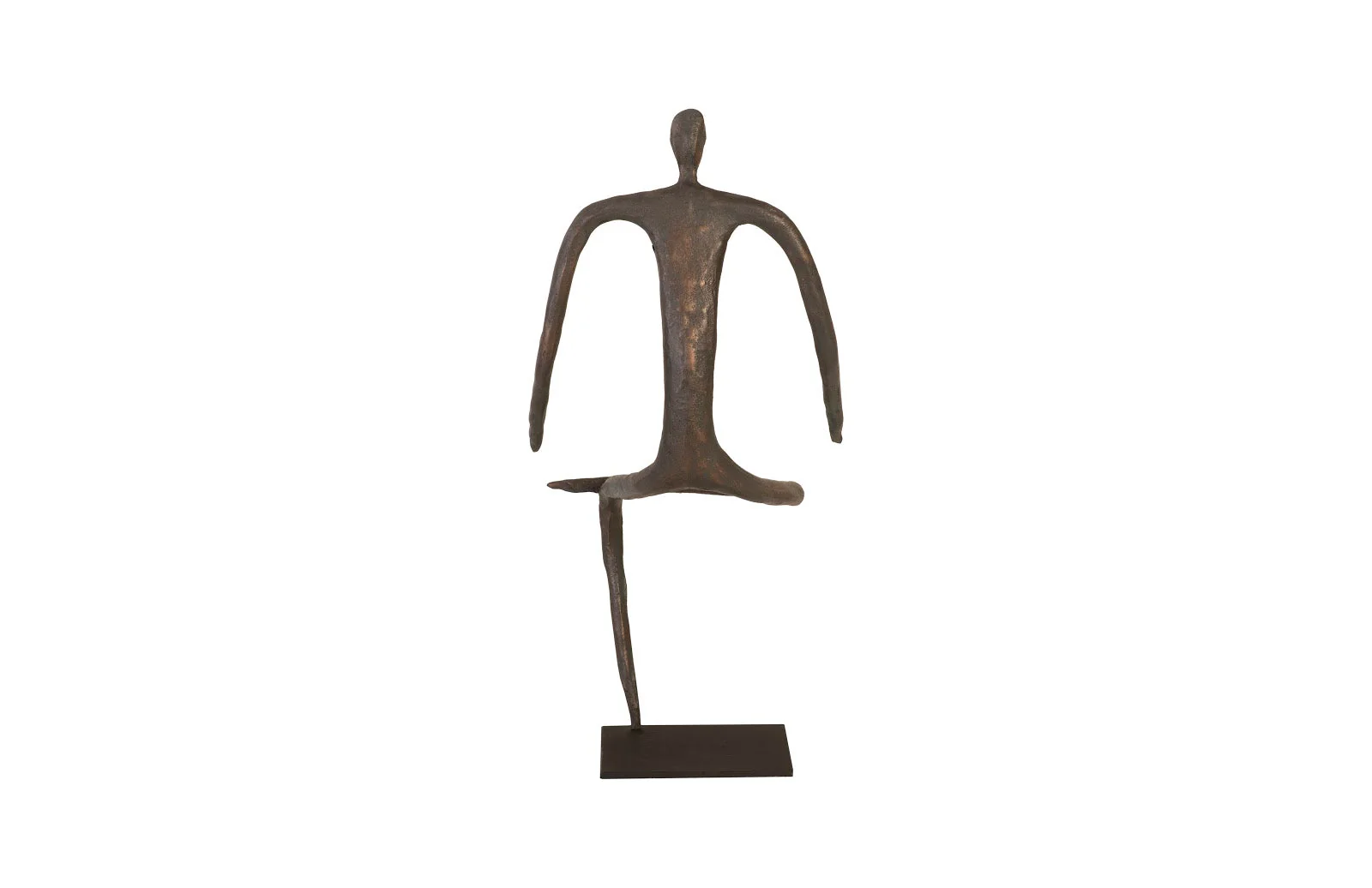 Phillips Collection Abstract Figure on Metal Base, Bronze Finish, Leg Folded - Image 4