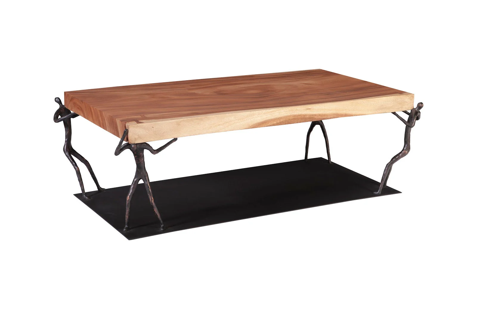 Phillips Collection Atlas Coffee Table, Chamcha Wood, Natural, Metal