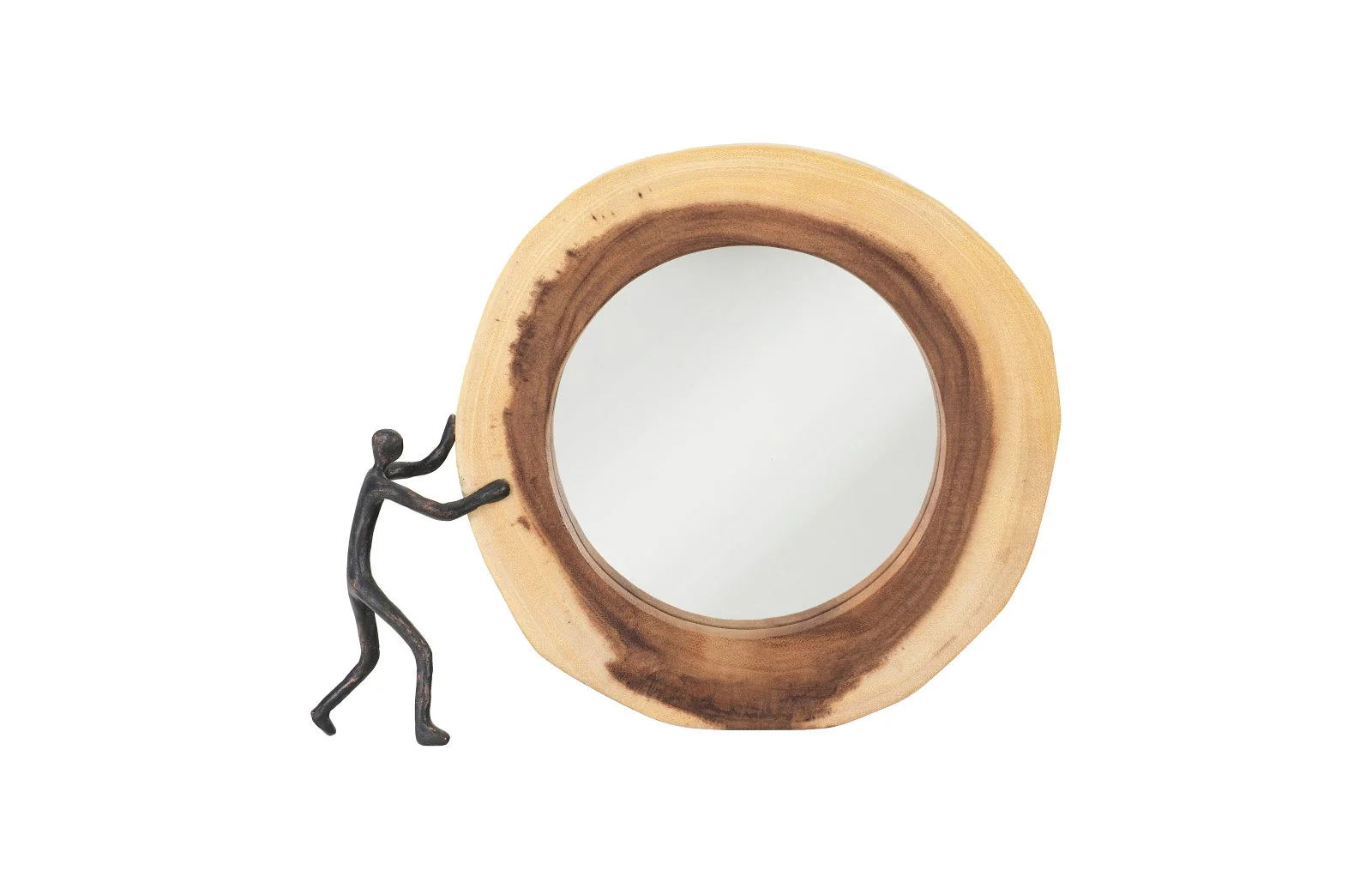 Phillips Collection Atlas Crosscut Mirror, Small, Left Side Full Body