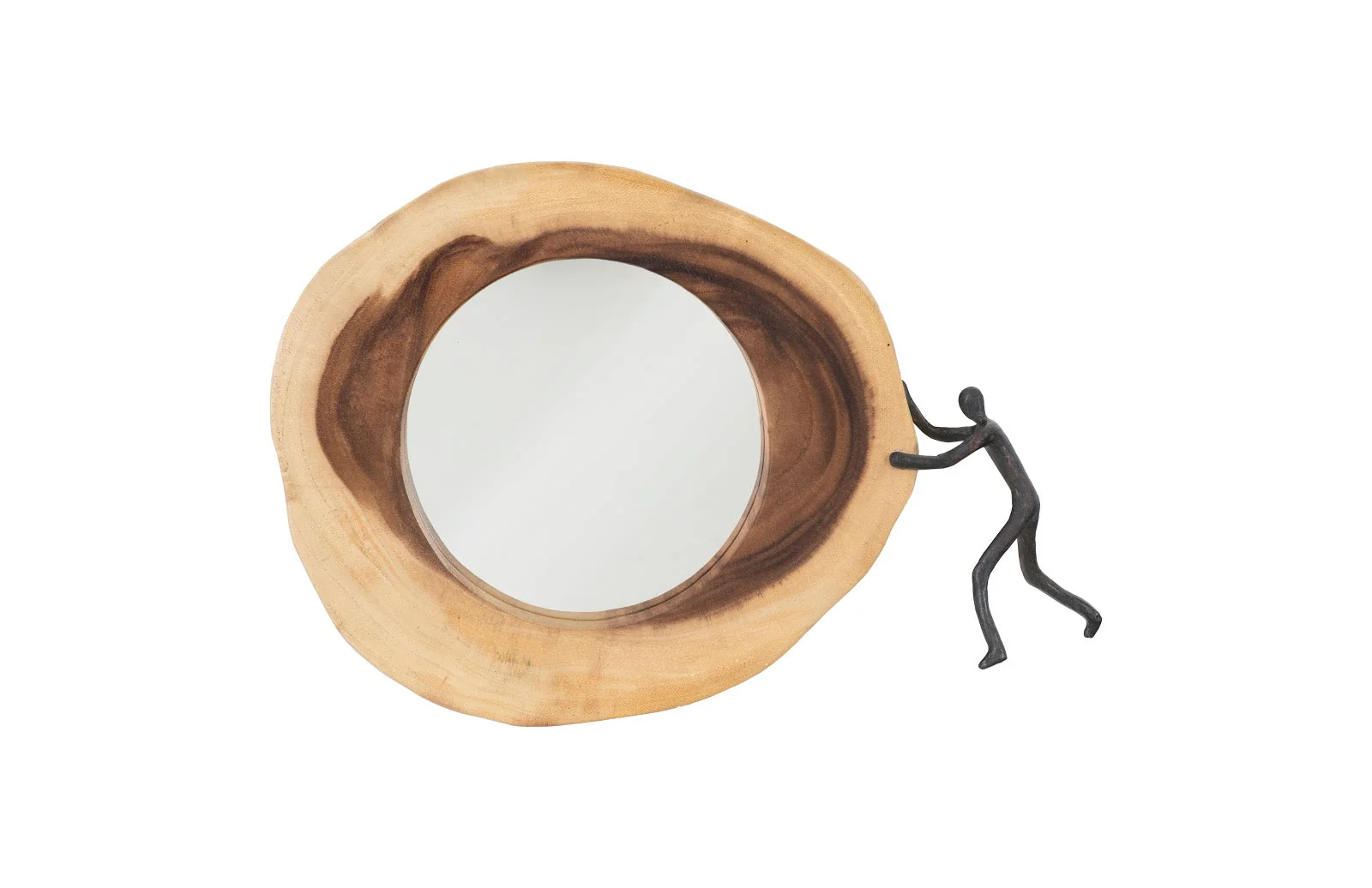 Phillips Collection Atlas Crosscut Mirror, Small, Right Side Full Body