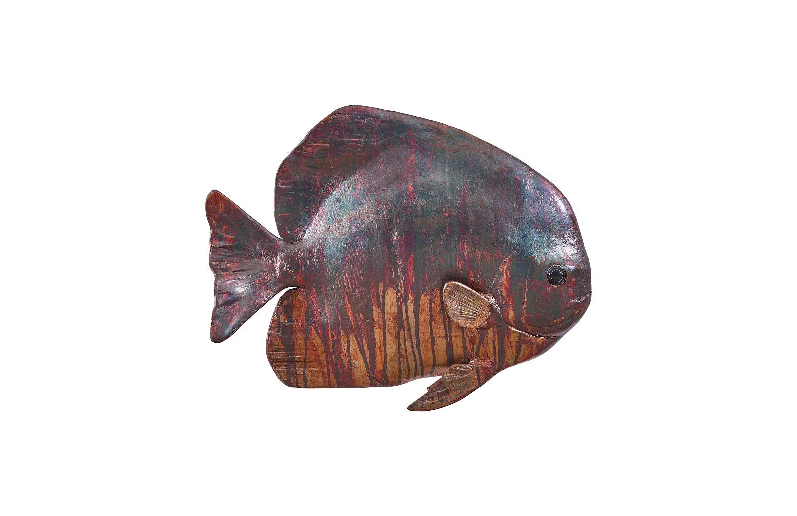 Phillips Collection Australian Bat Fish Wall Sculpture, Resin, Copper Patina Finish