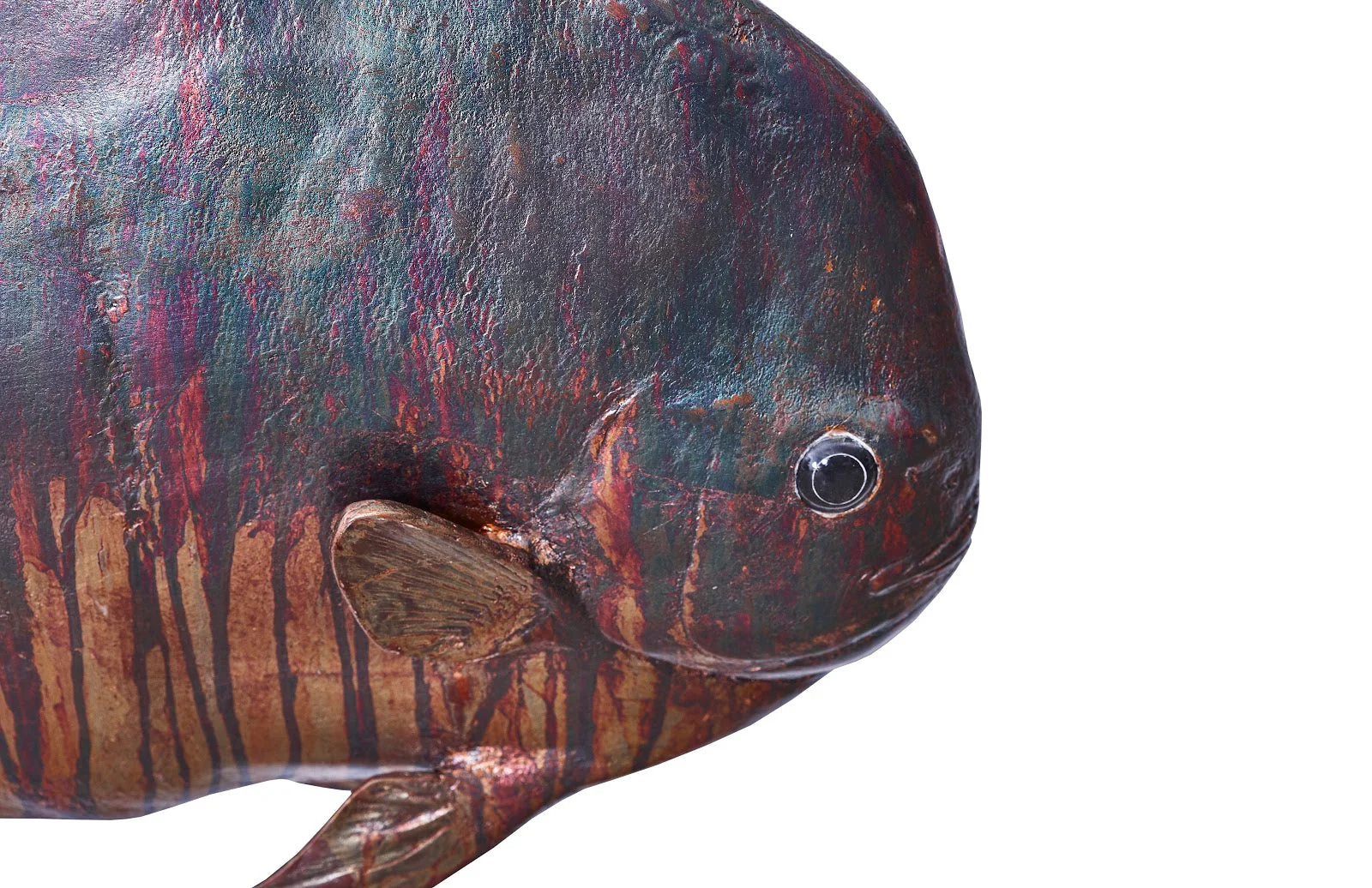 Phillips Collection Australian Bat Fish Wall Sculpture, Resin, Copper Patina Finish - Image 3