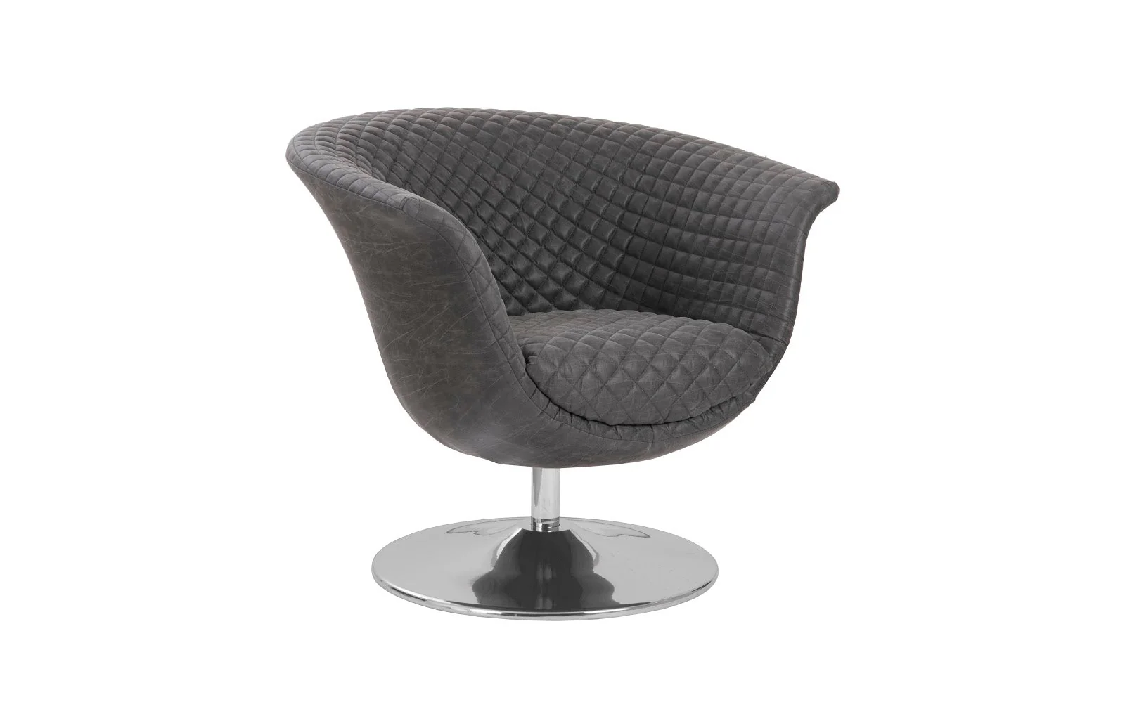 Phillips Collection Autumn Swivel Chair, Vintage Dark Gray
