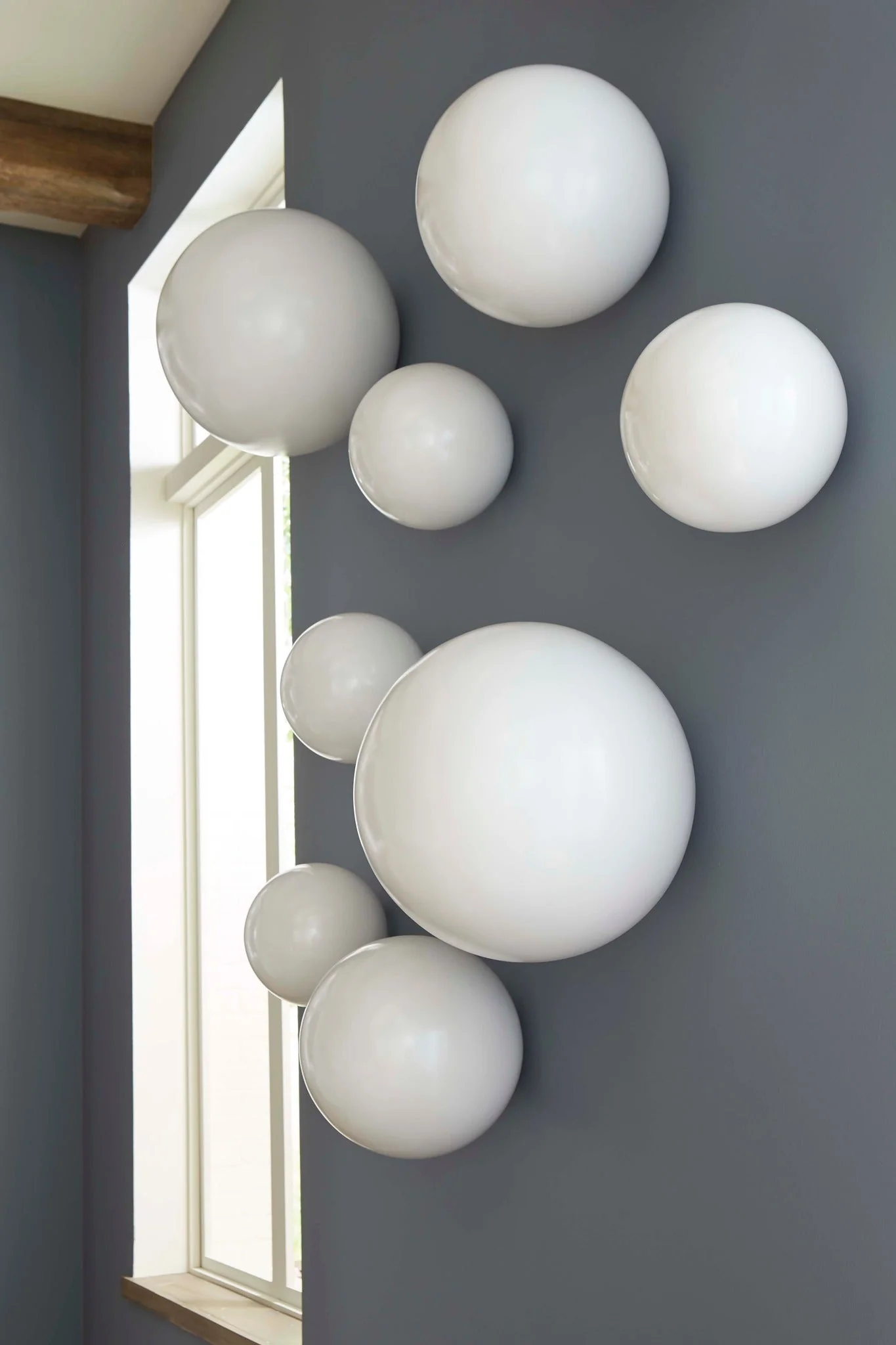 Phillips Collection Ball on the Wall, Large, Pearl White - Image 8