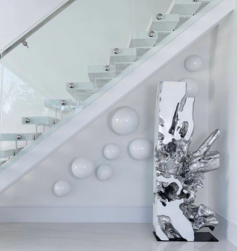 Phillips Collection Ball on the Wall, Medium, Pearl White - Image 6