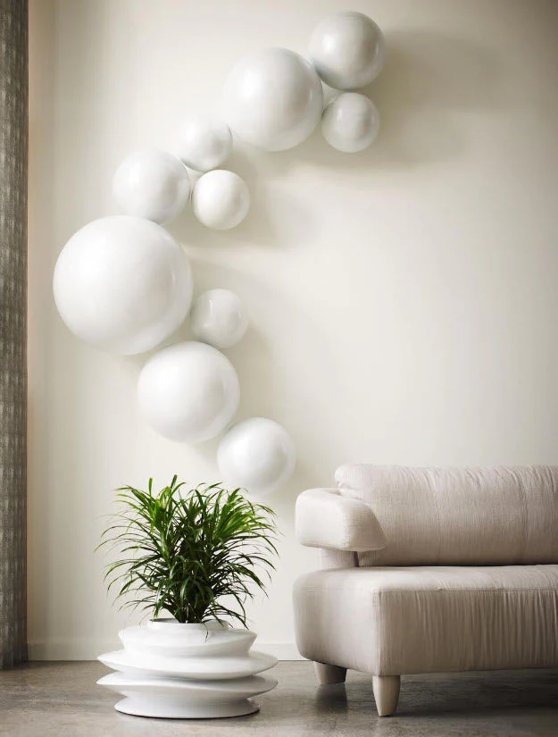 Phillips Collection Ball on the Wall, Small, Pearl White - Image 6