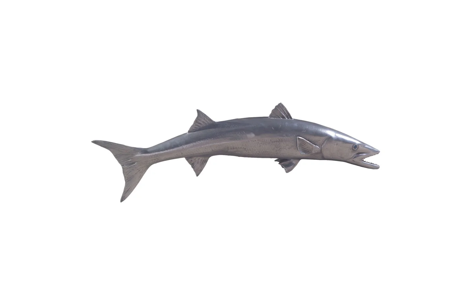 Phillips Collection Barracuda Fish Wall Sculpture, Resin, Polished Aluminum Finish