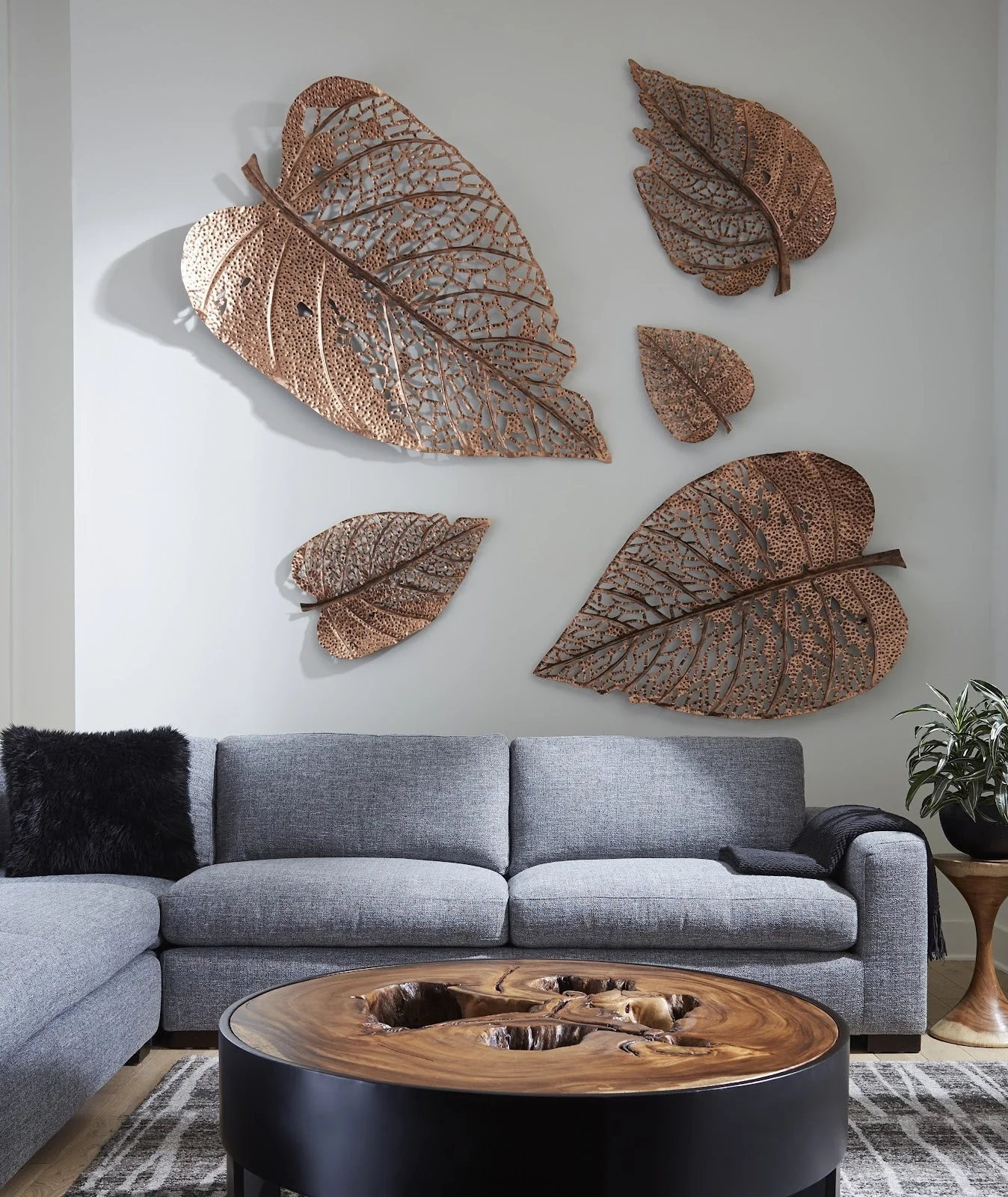Phillips Collection Birch Leaf Wall Art, Copper, MD - Image 5