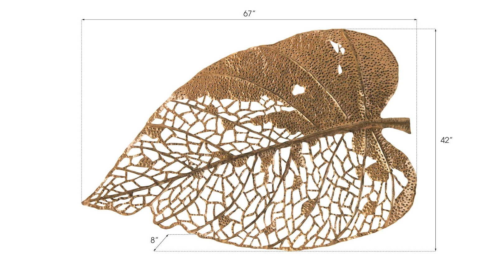 Phillips Collection Birch Leaf Wall Art, Copper, XL - Image 11