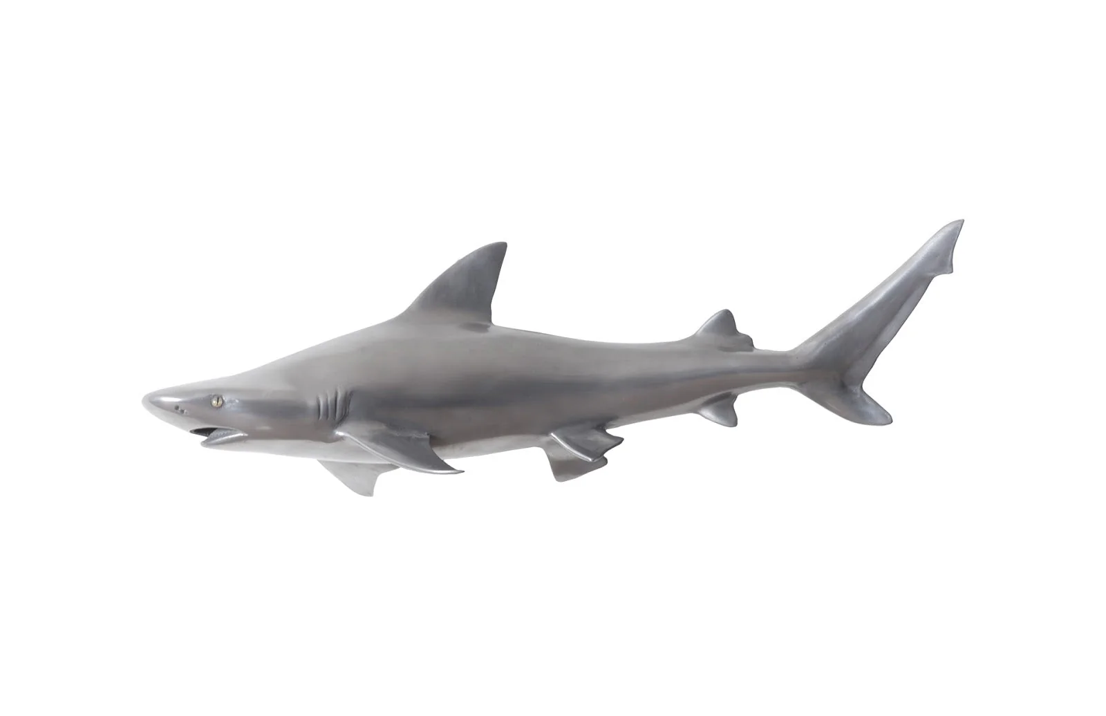 Phillips Collection Black Tip Reef Shark, Polished Aluminum