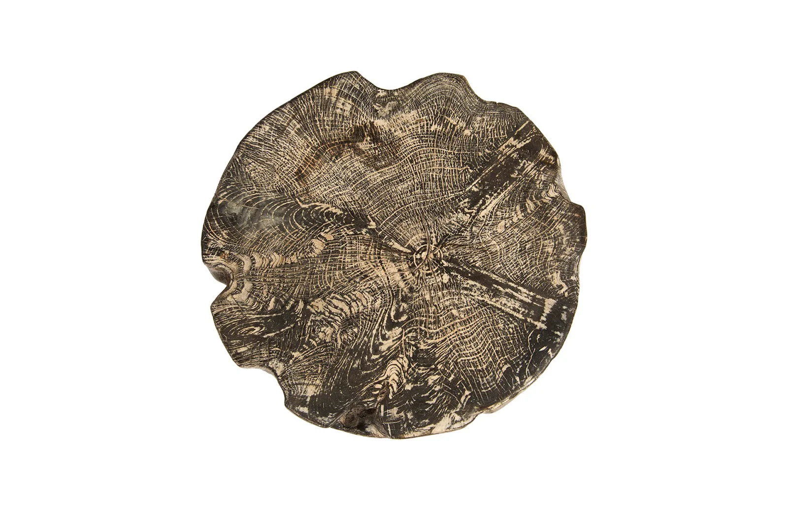 Phillips Collection Black Wash Stool, Round - Image 2
