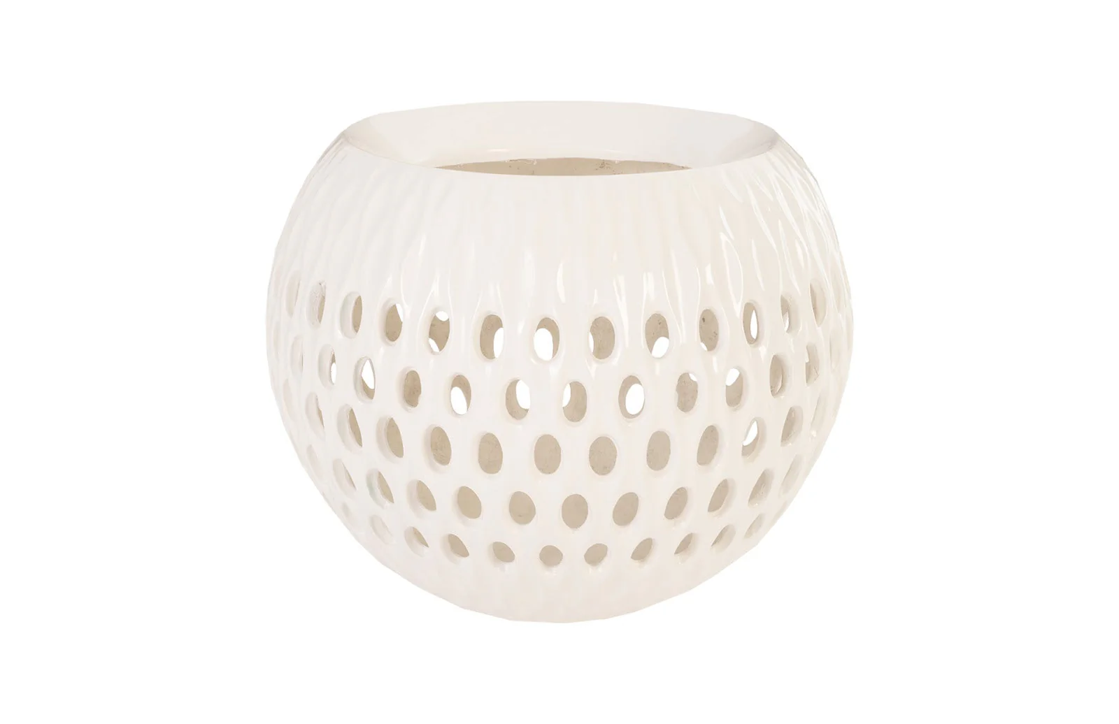 Phillips Collection Breathe Planter, Gel Coat White