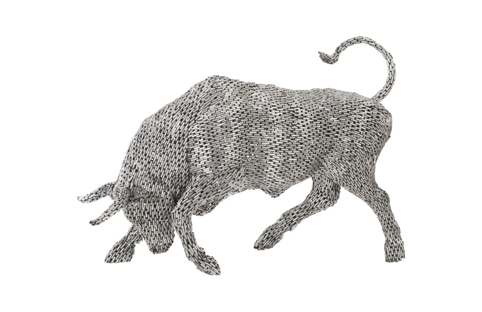 Phillips Collection Bull Pipe Sculpture, Stainless Steel