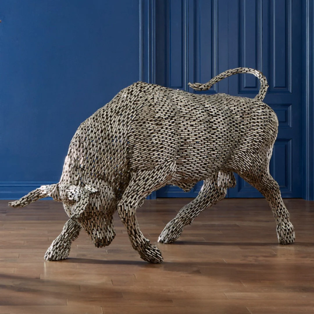 Phillips Collection Bull Pipe Sculpture, Stainless Steel - Image 2