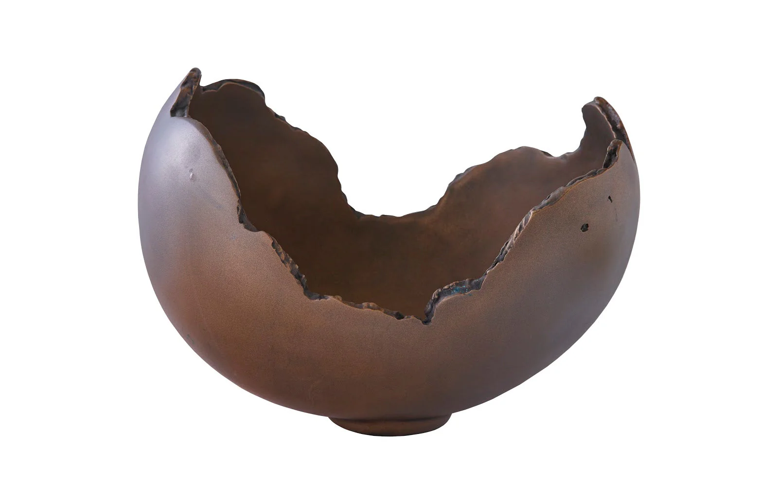 Phillips Collection Burled Bowl, Resin, Bronze Finish
