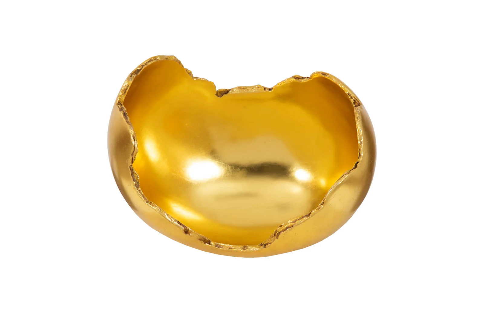 Phillips Collection Burled Bowl, Resin, Gold Leaf Finish - Image 2
