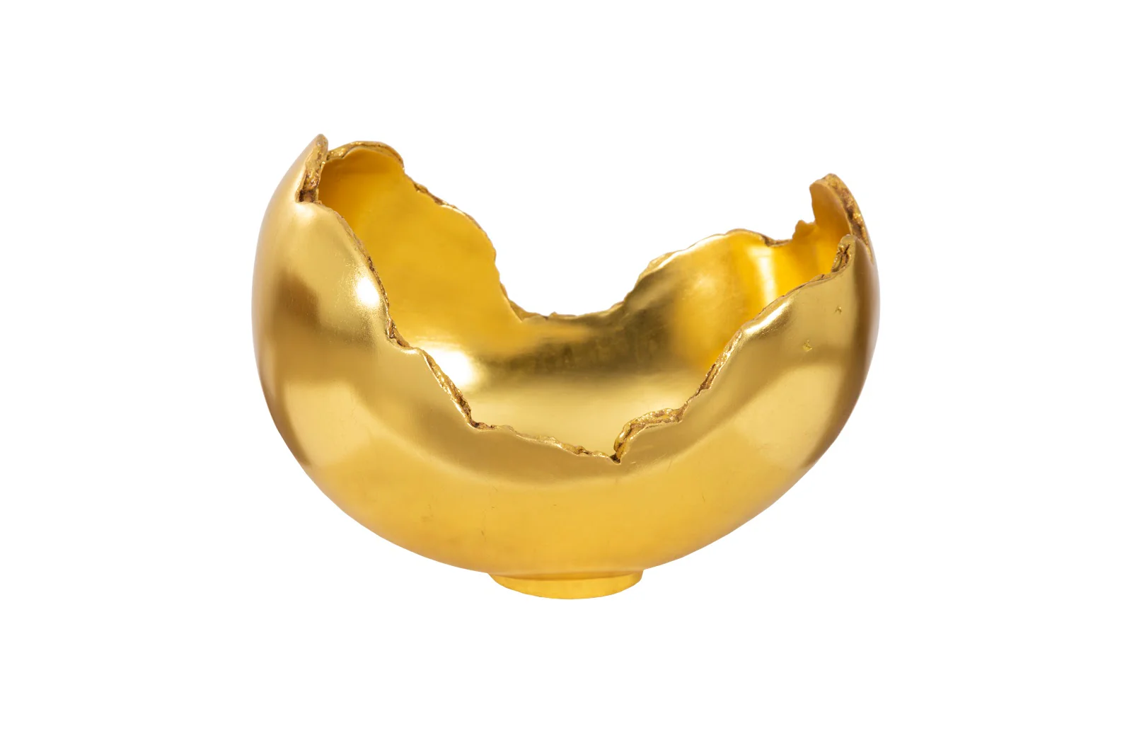Phillips Collection Burled Bowl, Resin, Gold Leaf Finish - Image 3