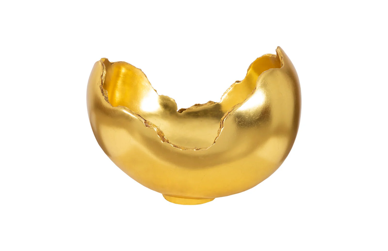 Phillips Collection Burled Bowl, Resin, Gold Leaf Finish - Image 4