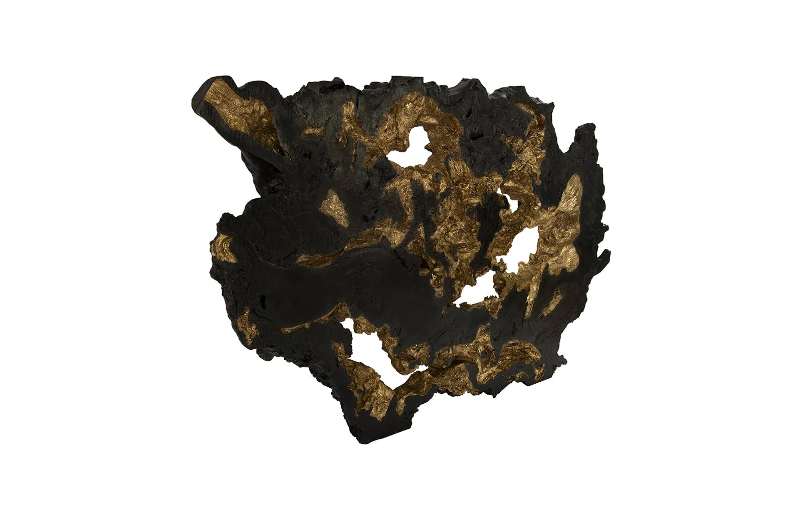 Phillips Collection Burled Root Wall Art, Large, Black and Gold Leaf - Image 3
