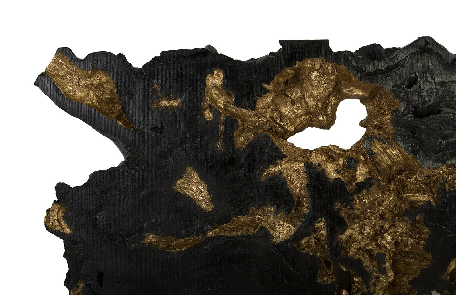 Phillips Collection Burled Root Wall Art, Large, Black and Gold Leaf - Image 4