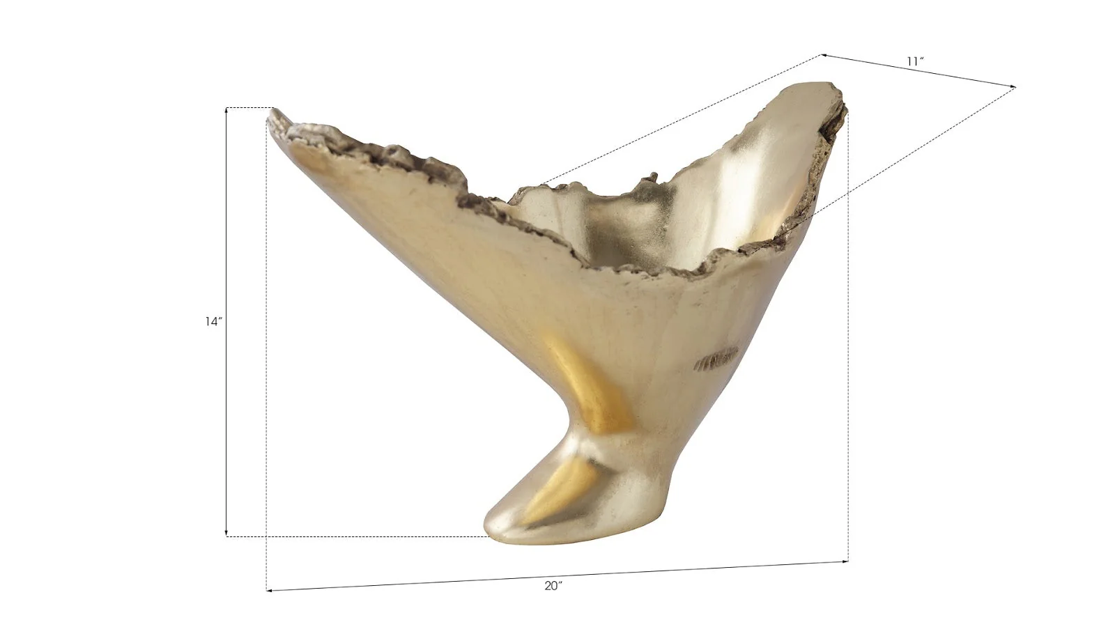 Phillips Collection Burled Vase, Gold Leaf - Image 4
