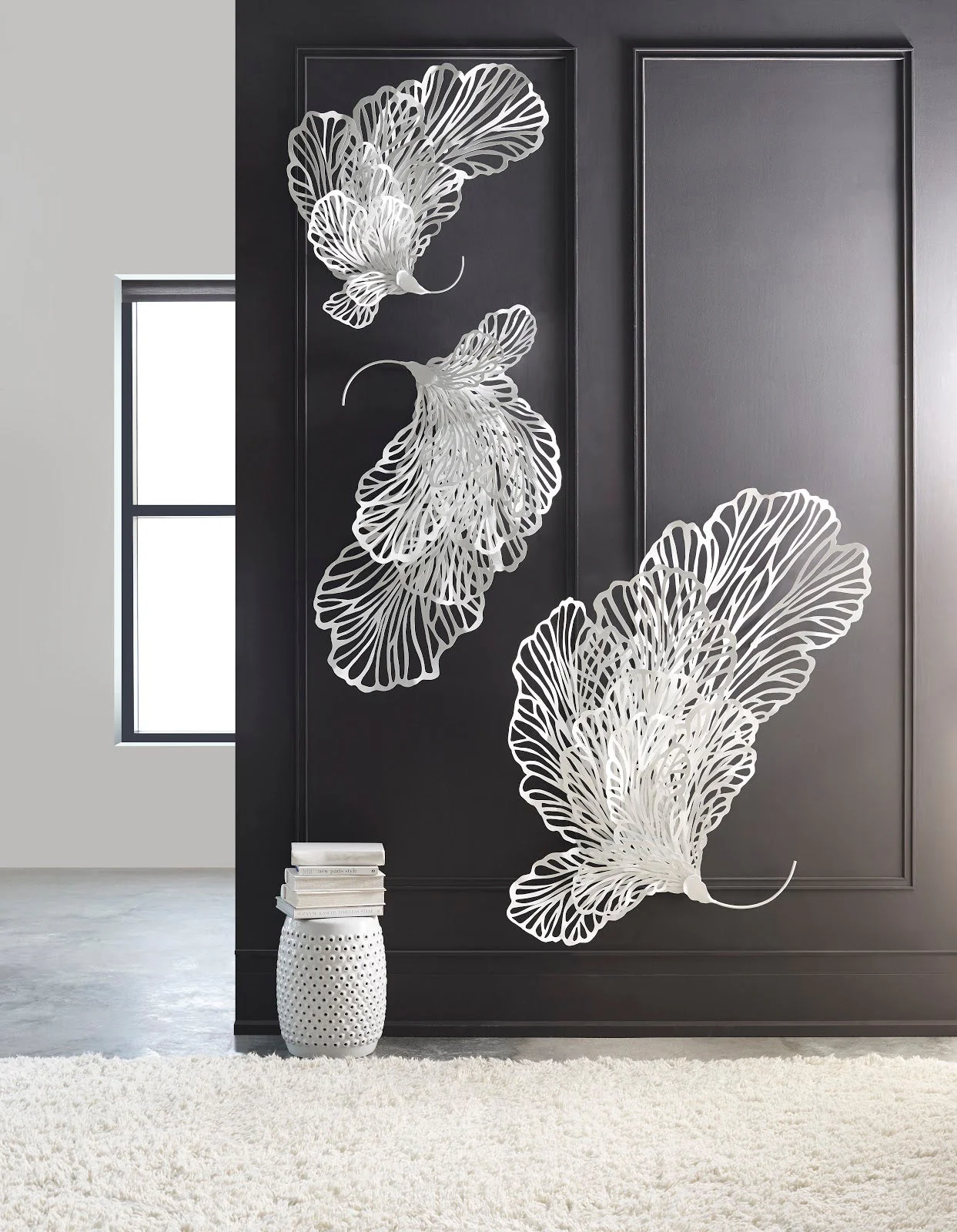 Phillips Collection Butterfly Wall Art, White, SM - Image 2