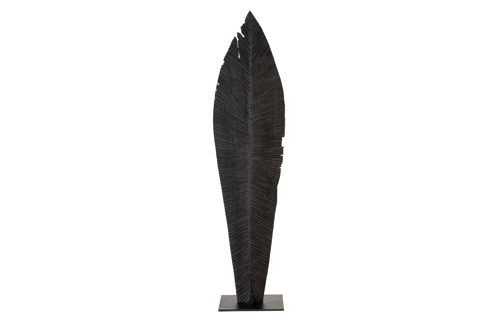 Phillips Collection Carved Leaf on Stand, Burnt, LG
