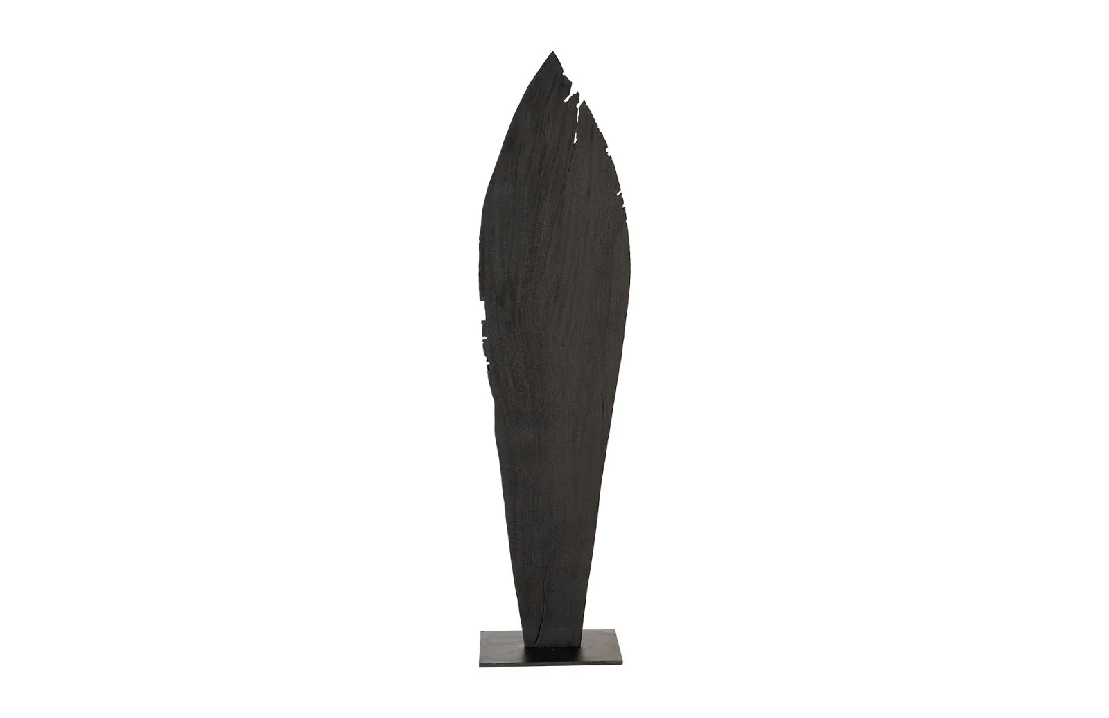 Phillips Collection Carved Leaf on Stand, Burnt, LG - Image 5