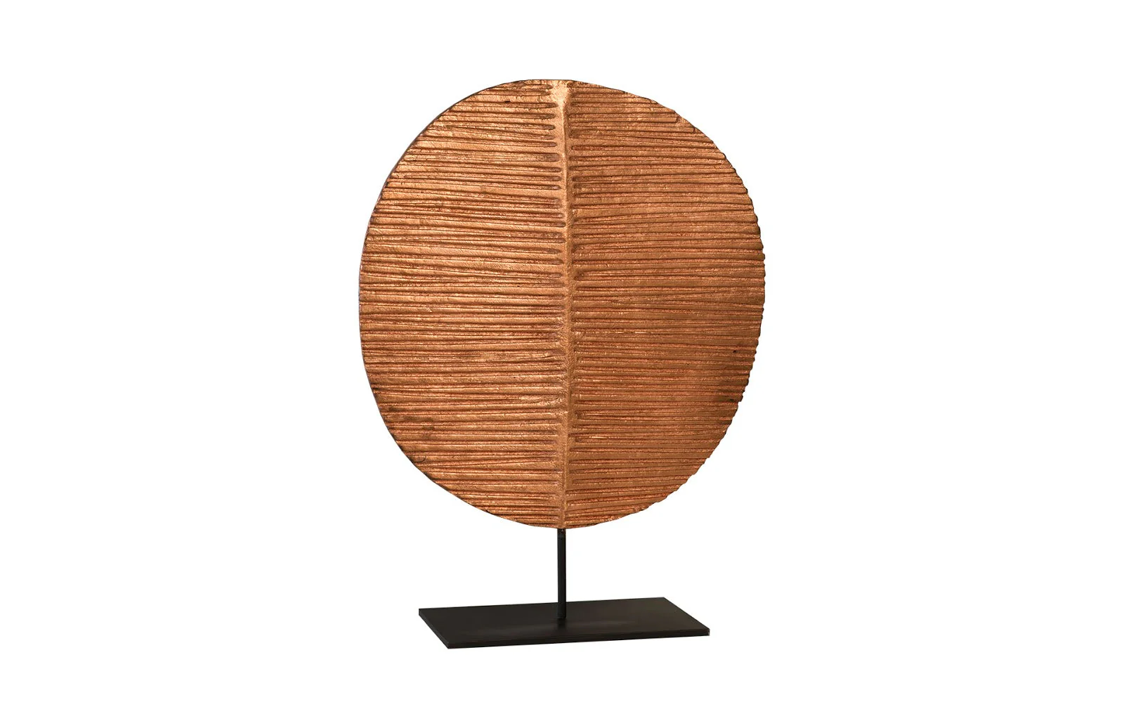 Phillips Collection Carved Round Leaf on Metal Stand, LG