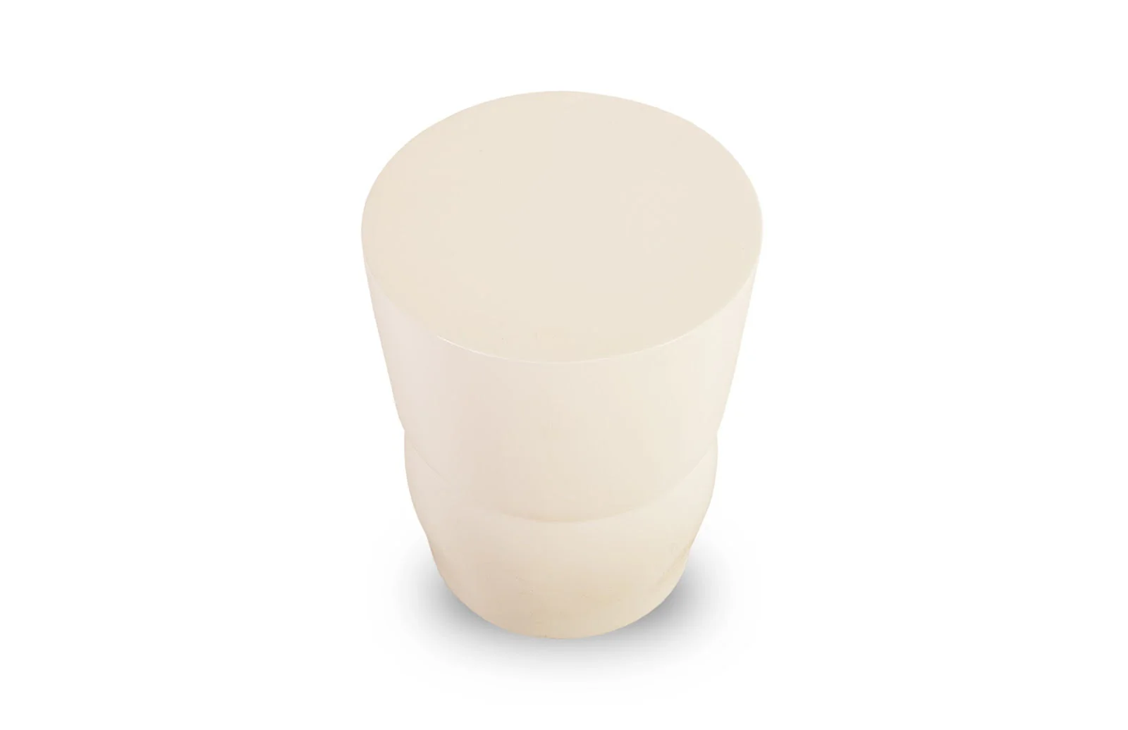 Phillips Collection Carved Stool, Gel Coat White - Image 2