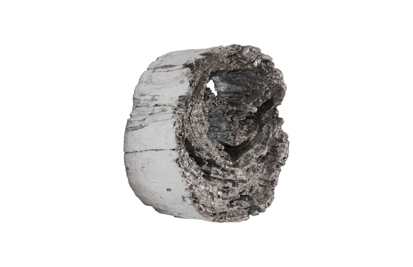 Phillips Collection Cast Eroded Wood Circle Wall Tile - Image 3