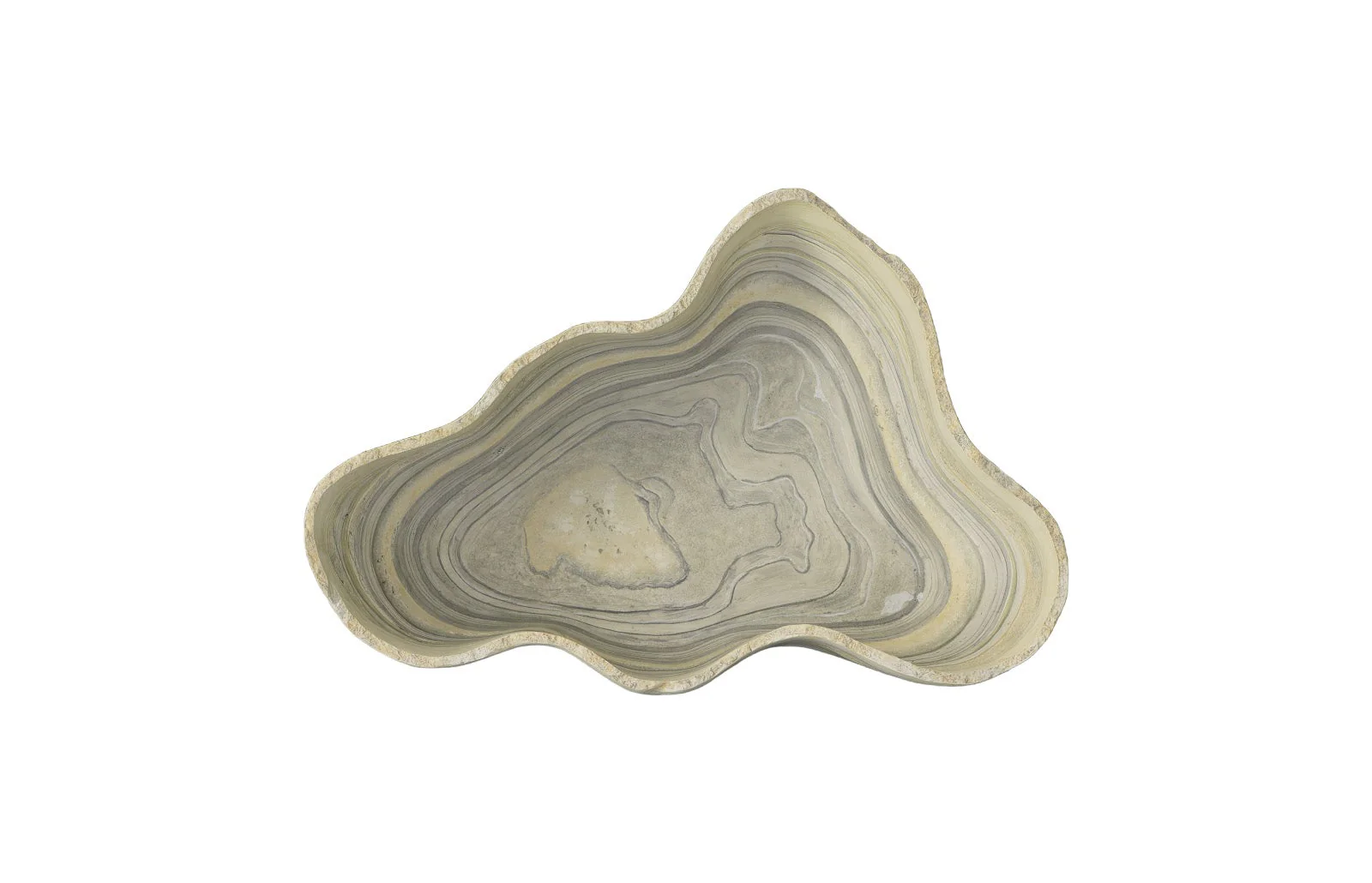 Phillips Collection Cast Gray Onyx Bowl, Faux Finish, Large - Image 2
