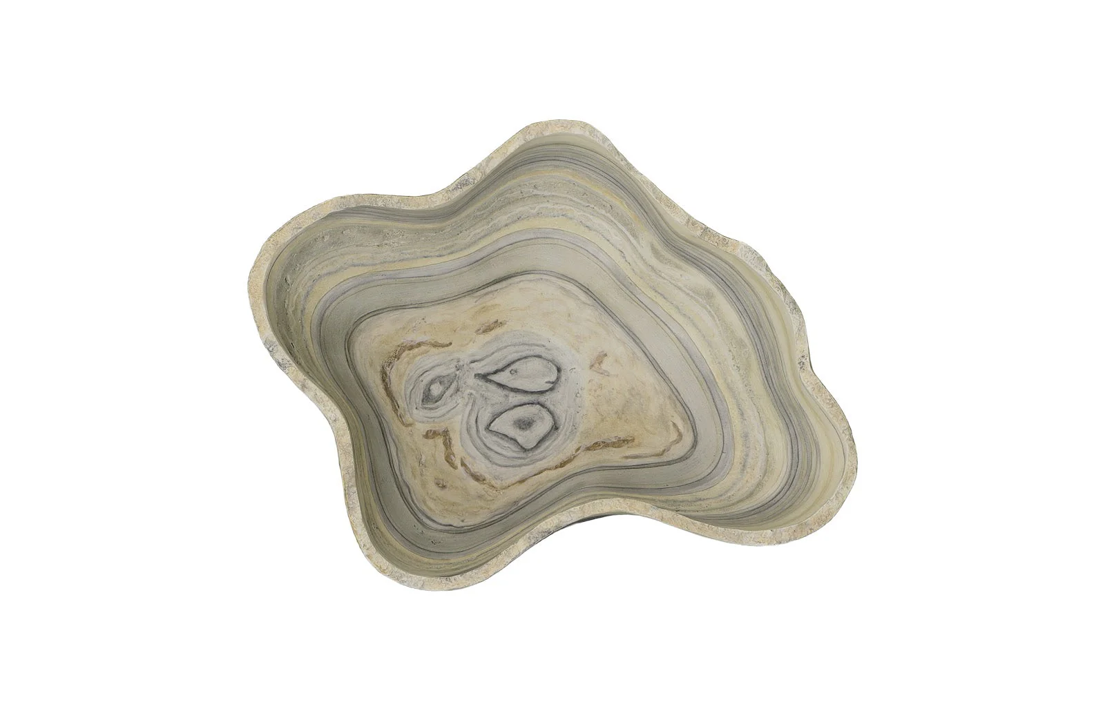 Phillips Collection Cast Gray Onyx Bowl, Faux Finish, Medium - Image 2