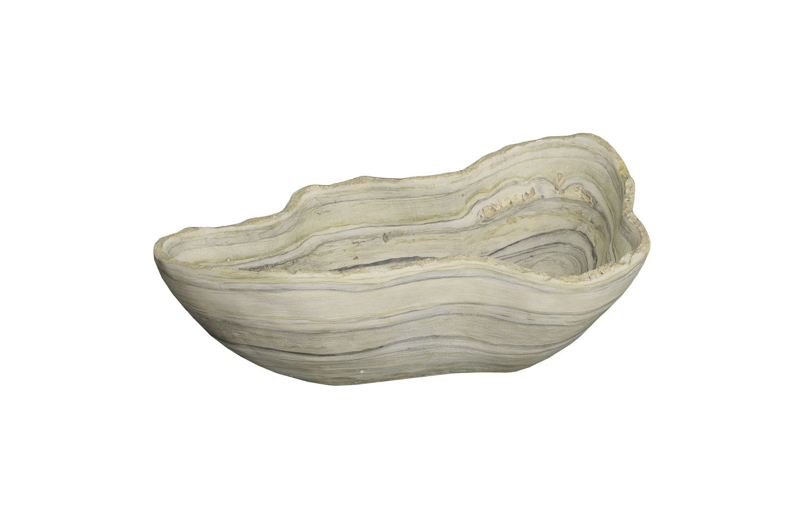 Phillips Collection Cast Gray Onyx Bowl, Faux Finish, Small