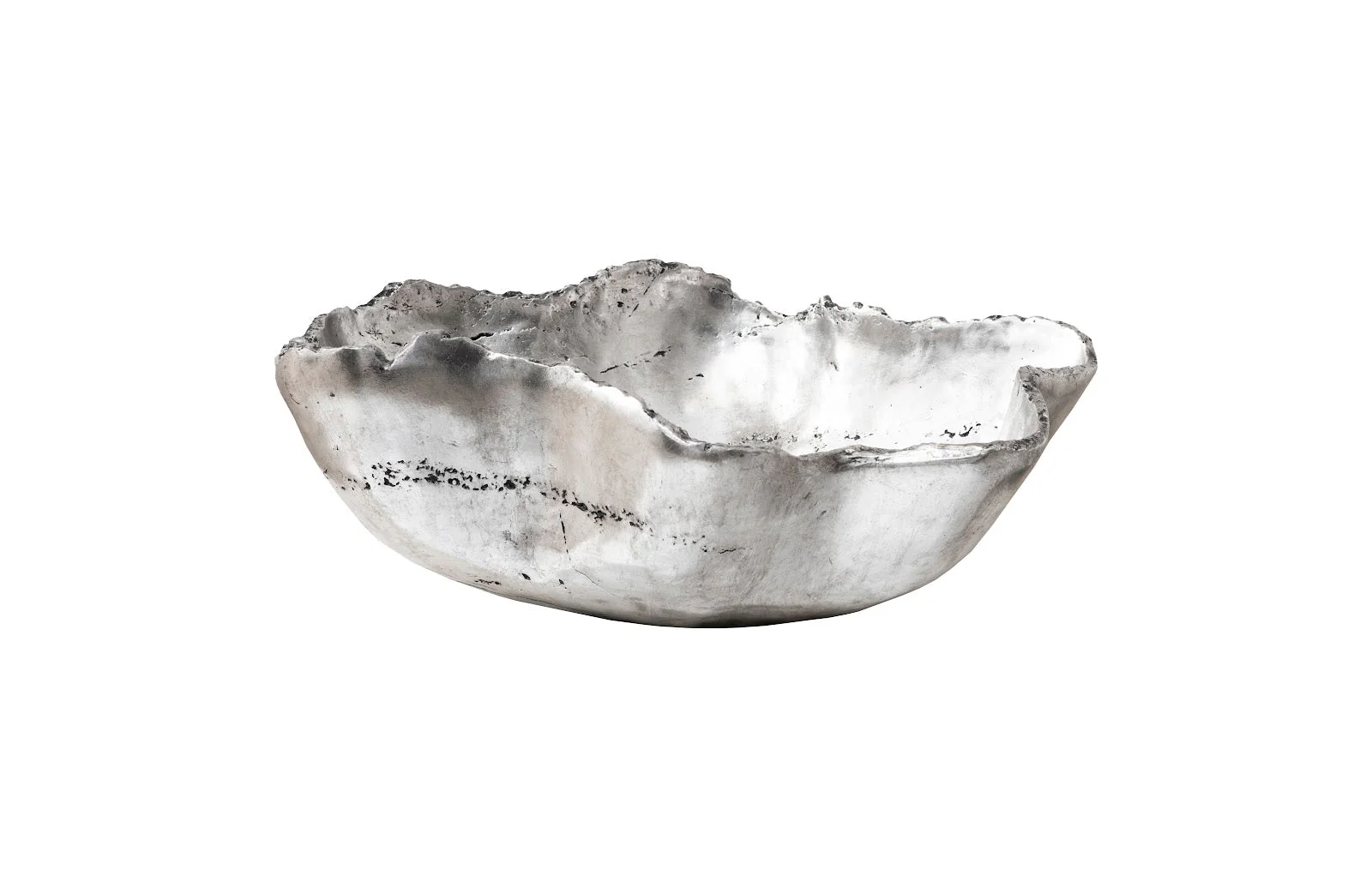 Phillips Collection Cast Onyx Bowl, Silver Leaf, Small - Image 8