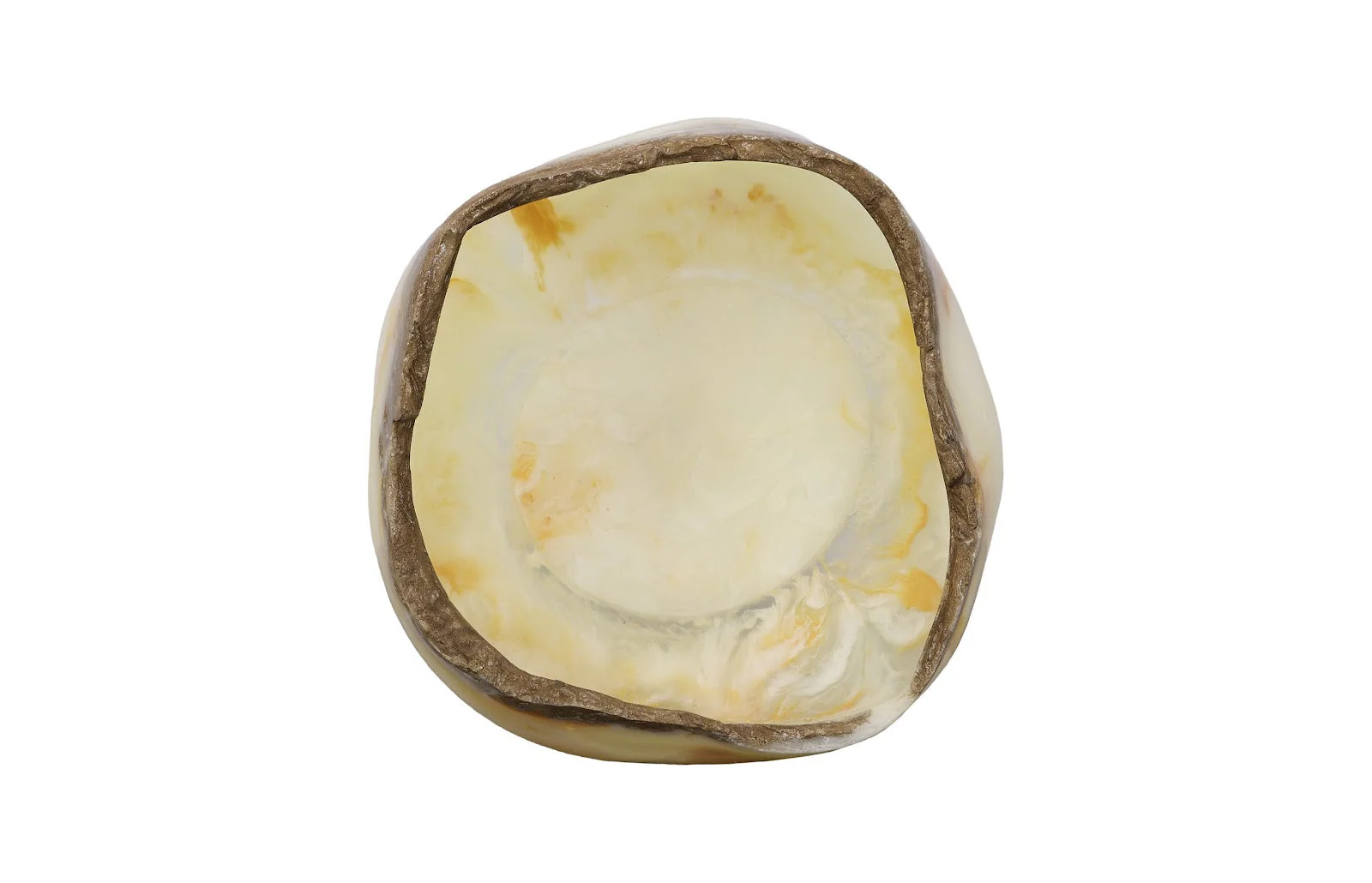 Phillips Collection Cast Onyx Bowl, White Cloud - Image 2